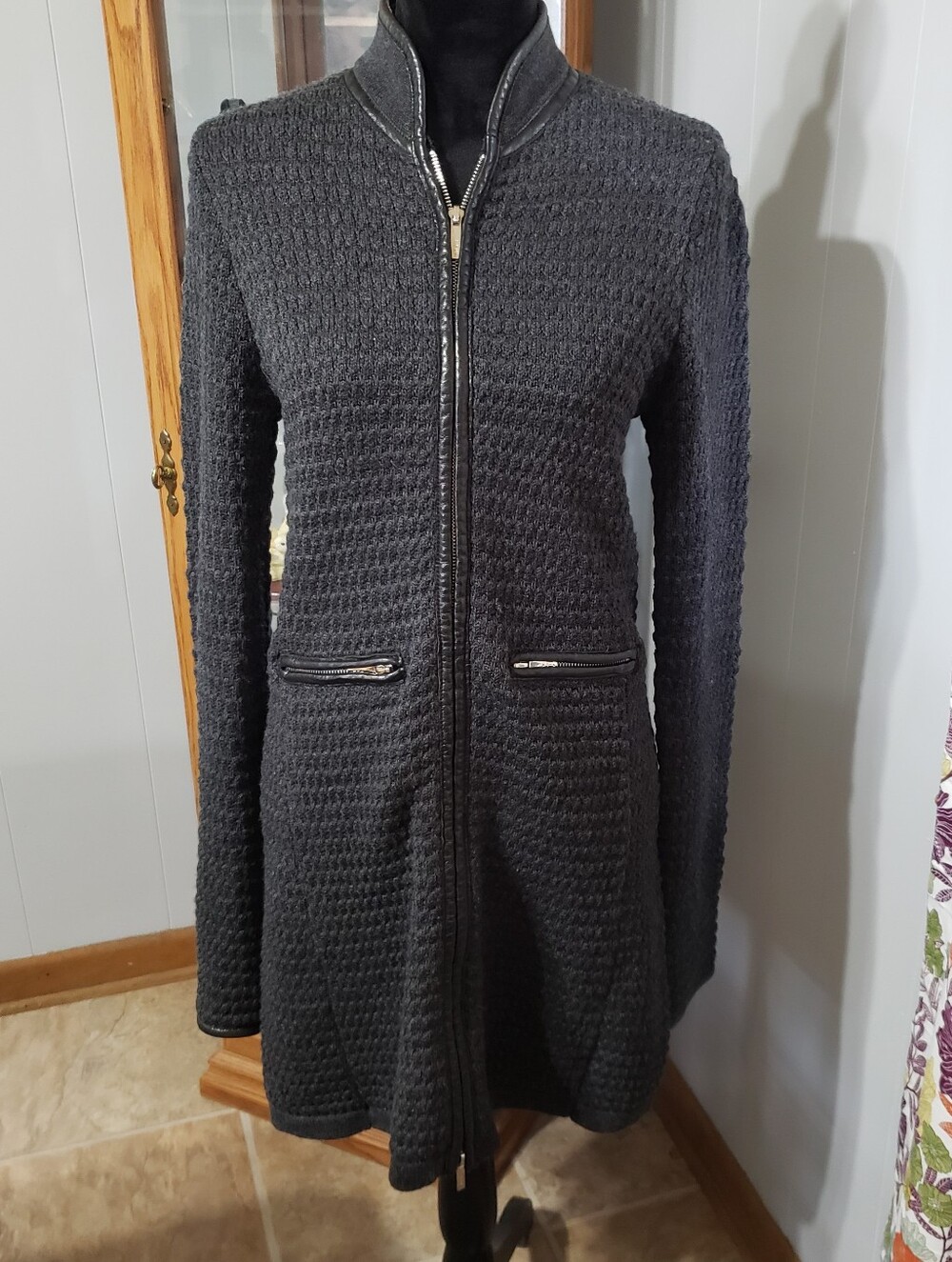 Tory Burch Long Zip Sweater